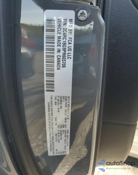 2023 Chrysler Pacifica Touring L z USA, uszkodzony, nr VIN 2C4RC1BG9PR603706